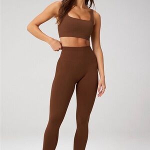 Fabletics Seamless Scrunch High-Waisted Legging & Sports Bra set -Small